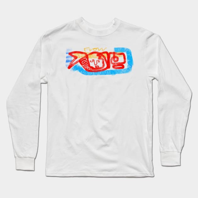 fish flow Long Sleeve T-Shirt by Angel Rivas